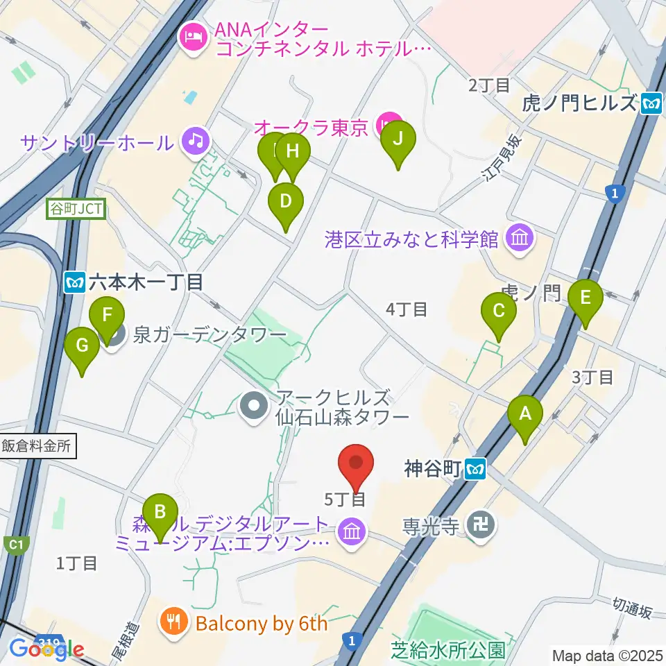 grid studio周辺のホテル一覧地図