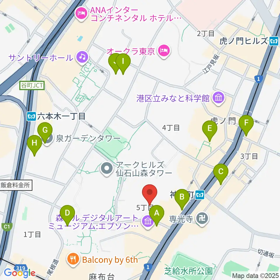 grid studio周辺のホテル一覧地図