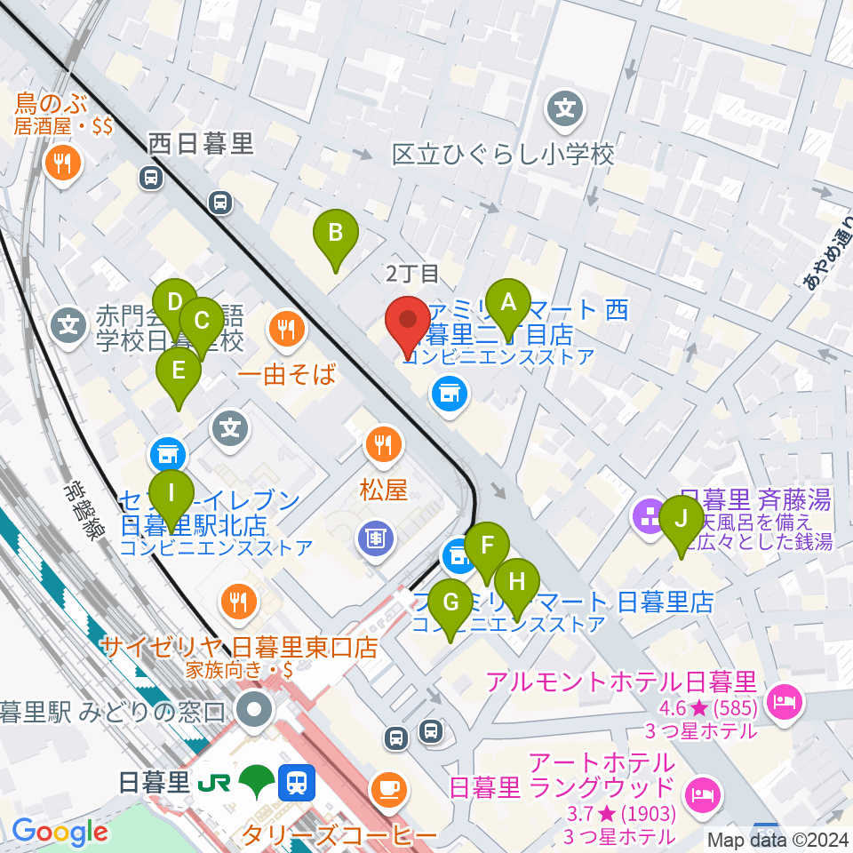 クレシェンドスタジオ周辺のホテル一覧地図