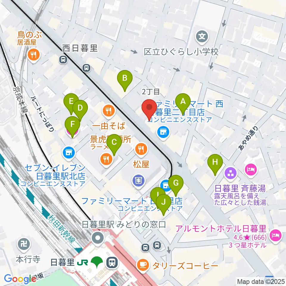 クレシェンドスタジオ周辺のホテル一覧地図