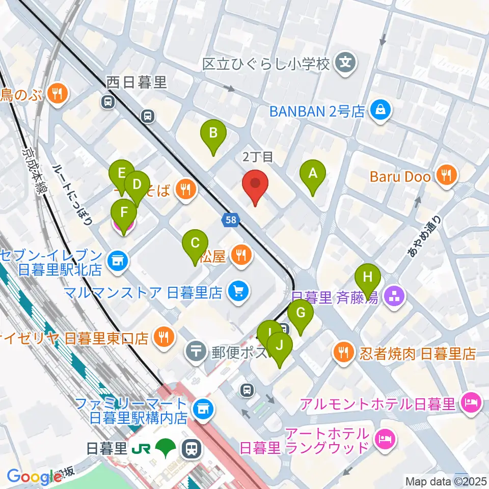 クレシェンドスタジオ周辺のホテル一覧地図