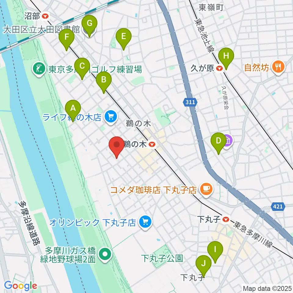 亀吉音楽堂周辺のホテル一覧地図