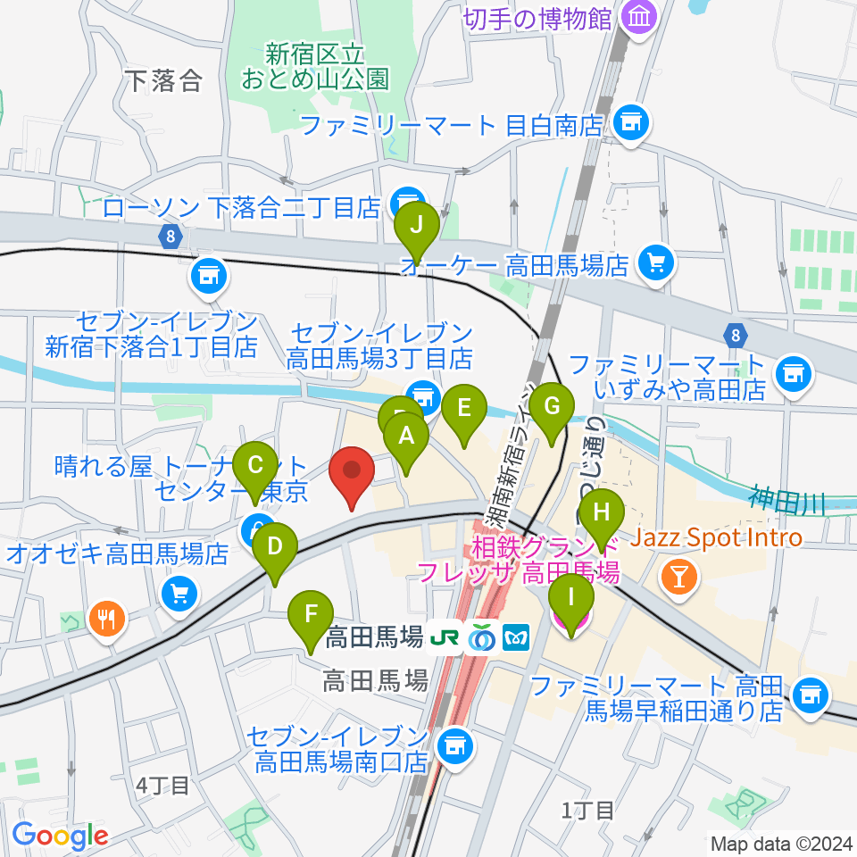 バズーカスタジオ周辺のホテル一覧地図