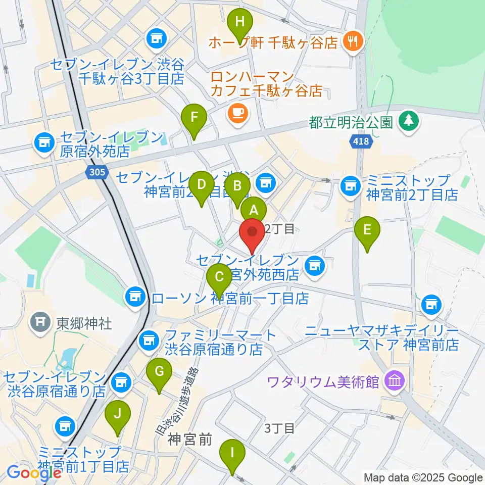 PLAZA studio周辺のホテル一覧地図