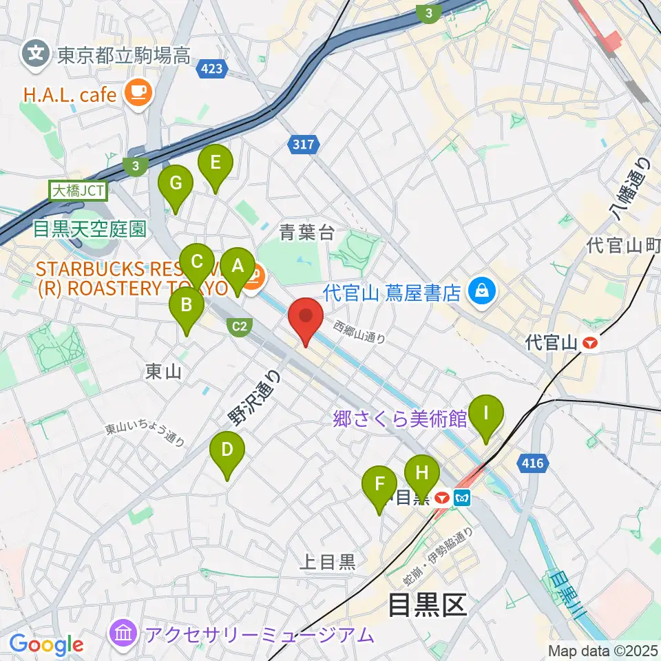青葉台スタジオ周辺のホテル一覧地図