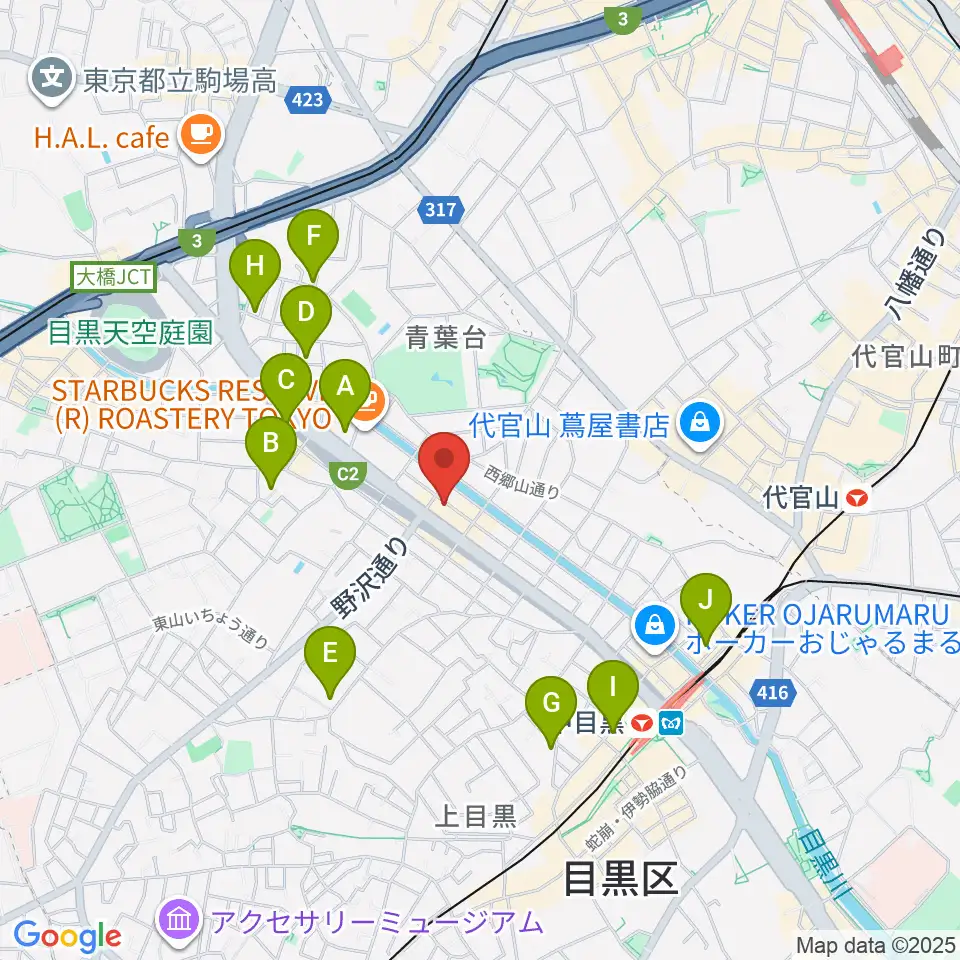 青葉台スタジオ周辺のホテル一覧地図