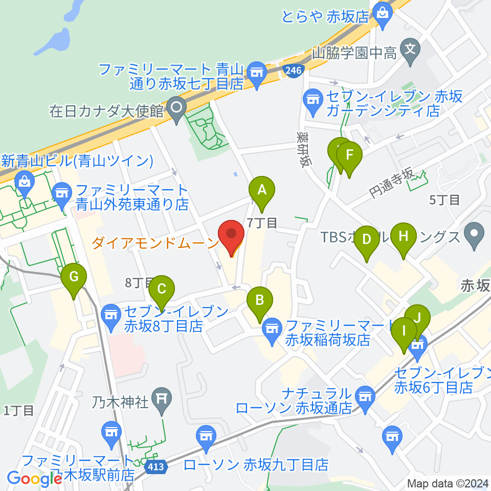 ODEN STUDIO周辺のホテル一覧地図