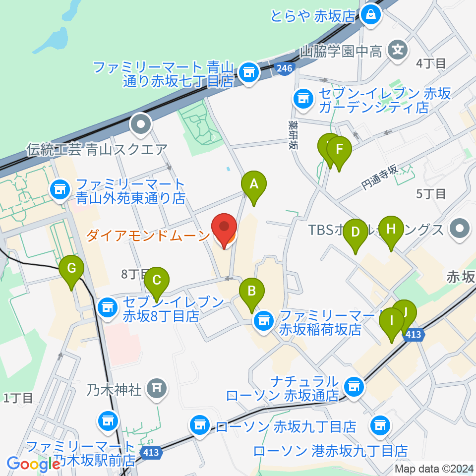 ODEN STUDIO周辺のホテル一覧地図