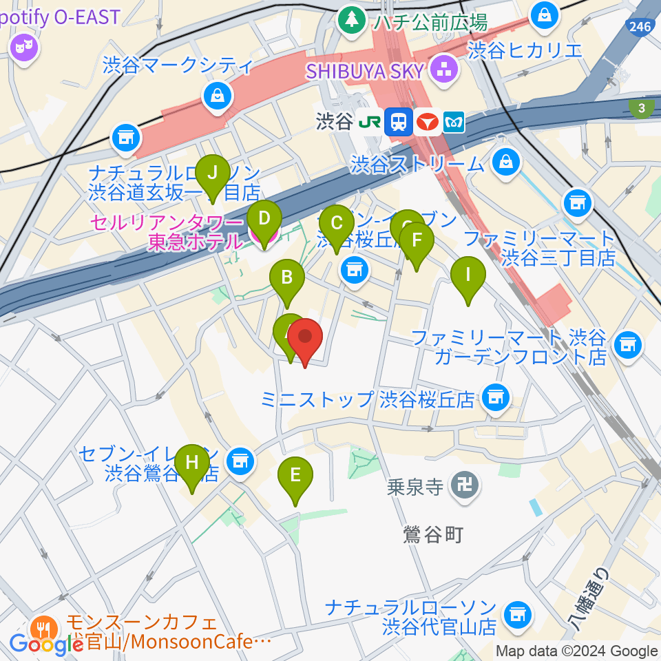 アダマンツミュージック周辺のホテル一覧地図