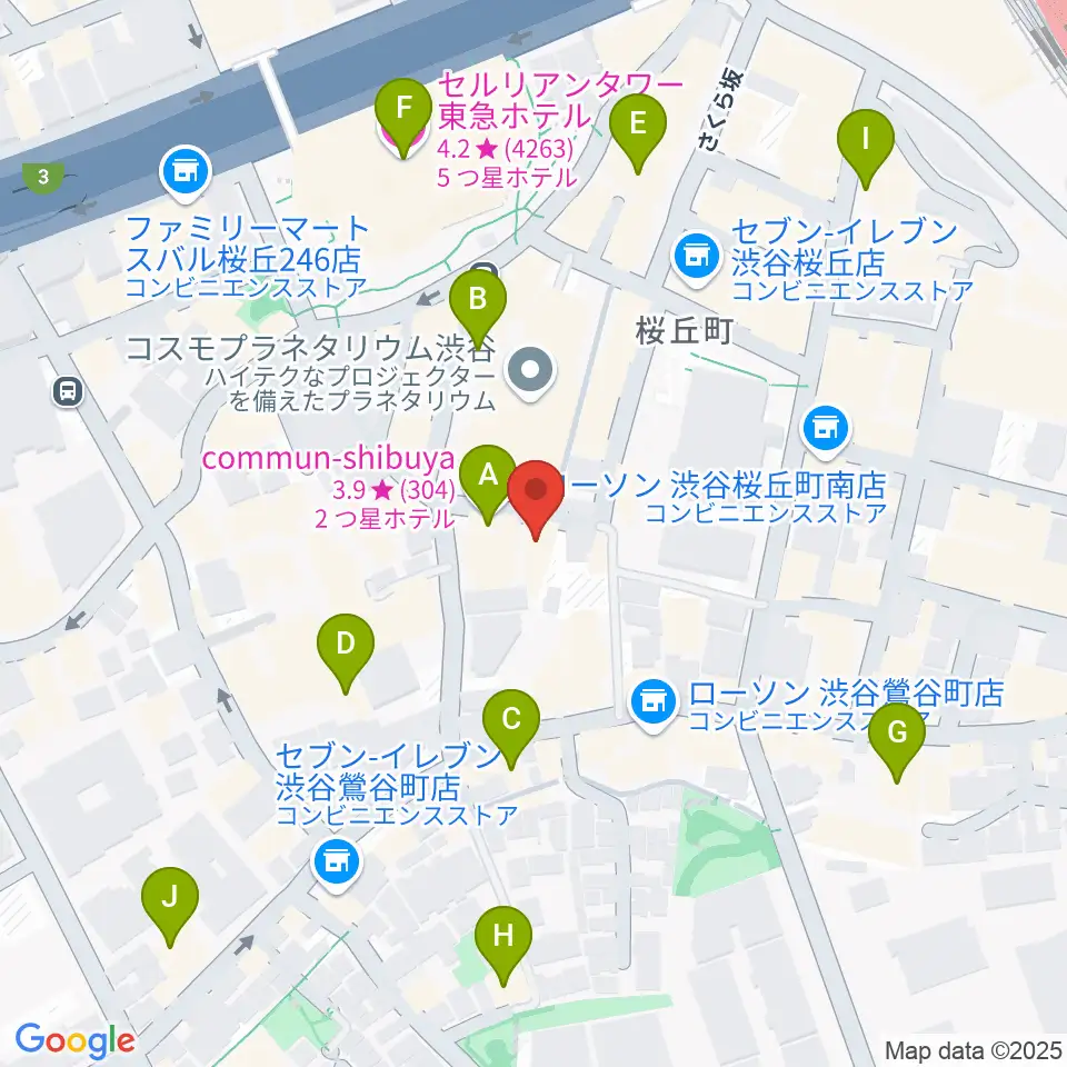 アダマンツミュージック周辺のホテル一覧地図