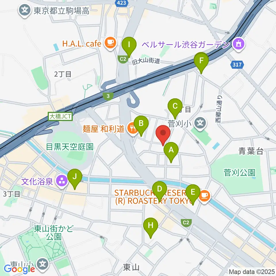 マルニスタジオ周辺のホテル一覧地図