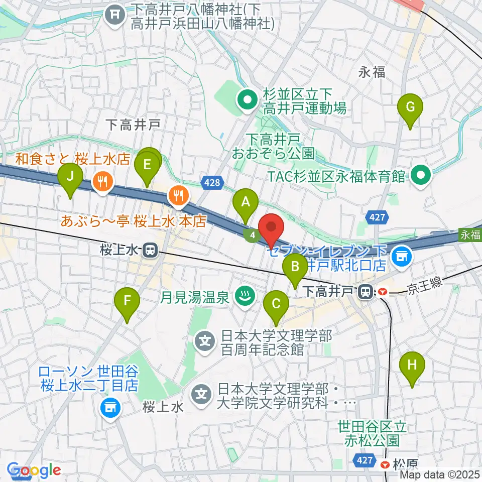 G-ROKSスタジオ周辺のホテル一覧地図