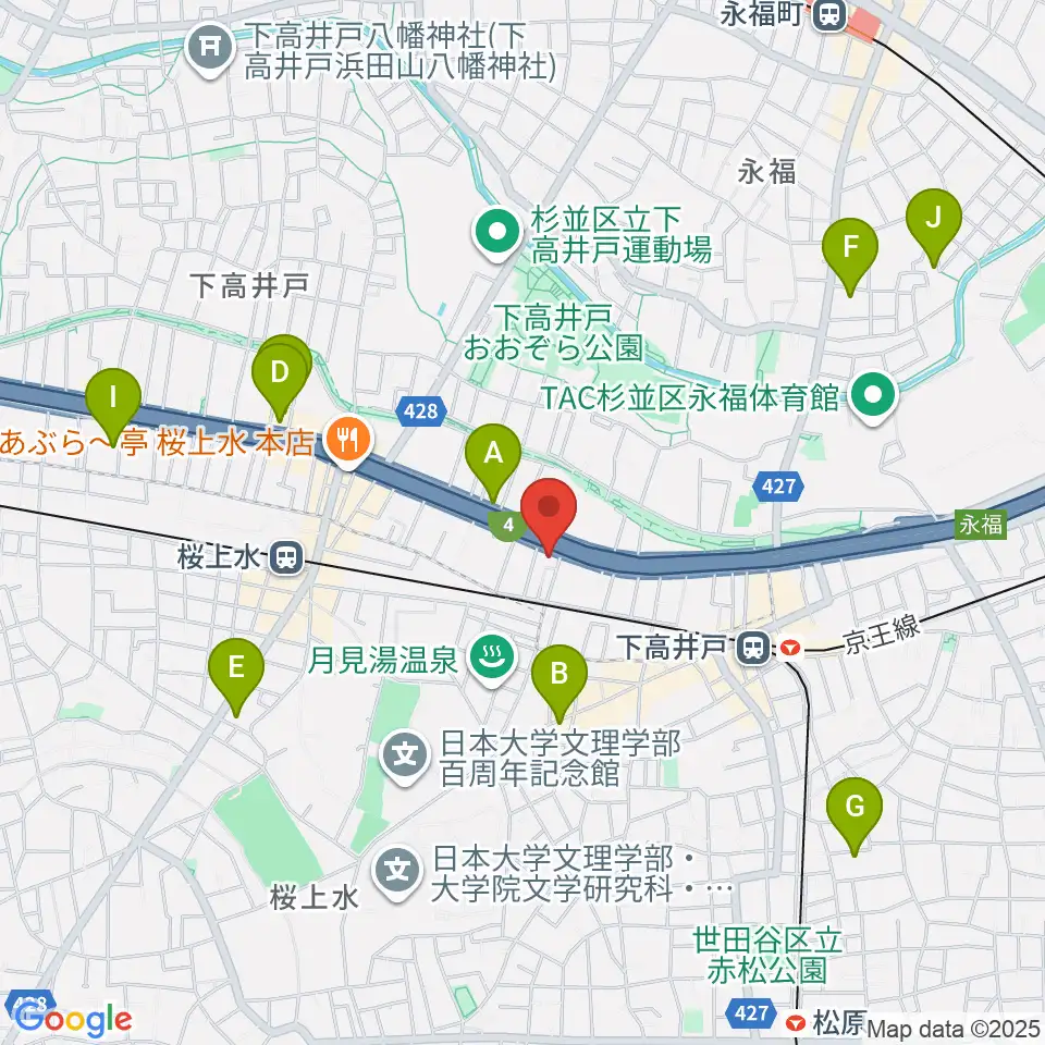 G-ROKSスタジオ周辺のホテル一覧地図