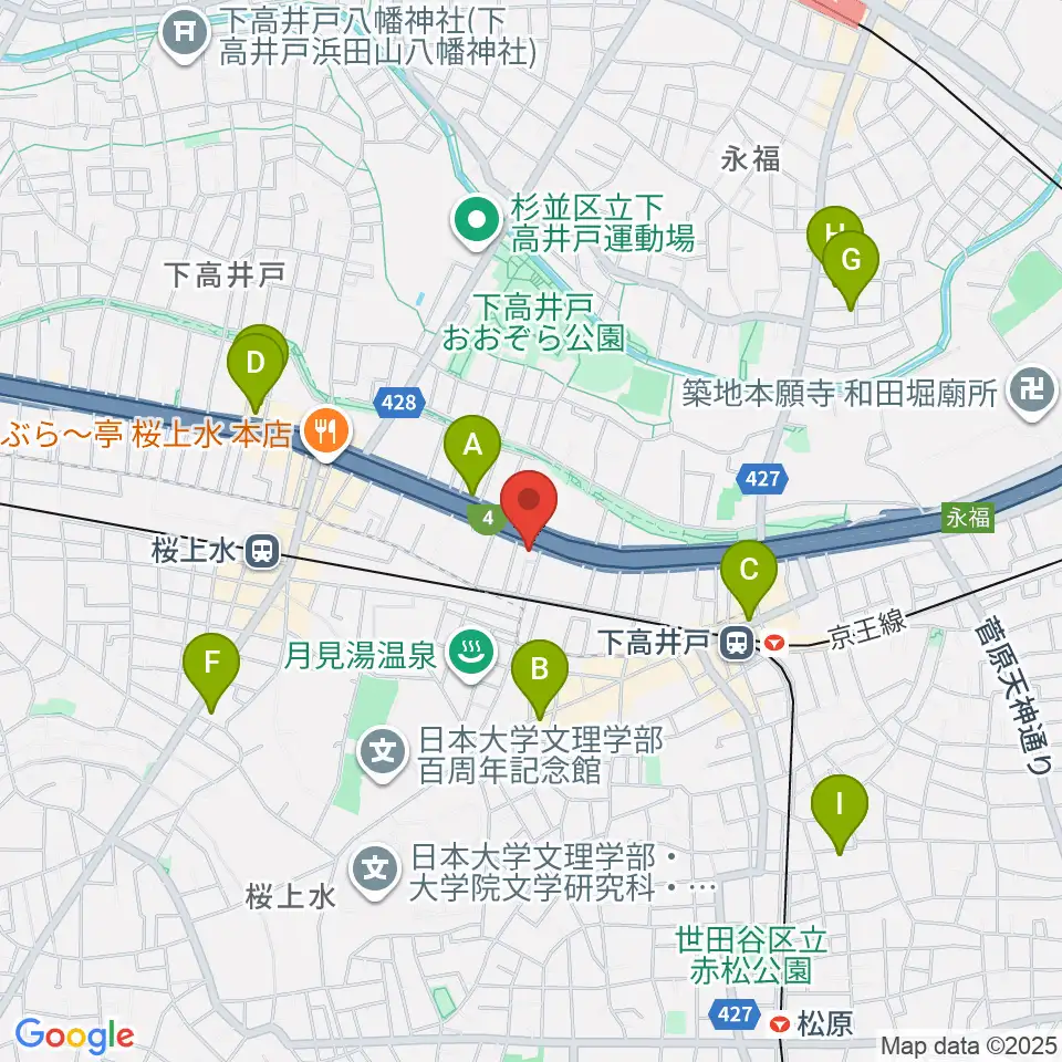 G-ROKSスタジオ周辺のホテル一覧地図