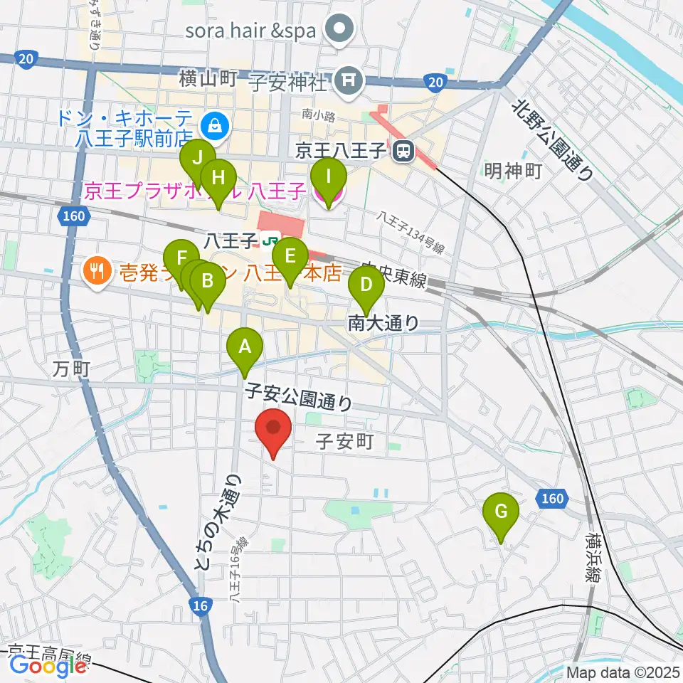 スタジオ・ムーピーズ周辺のホテル一覧地図