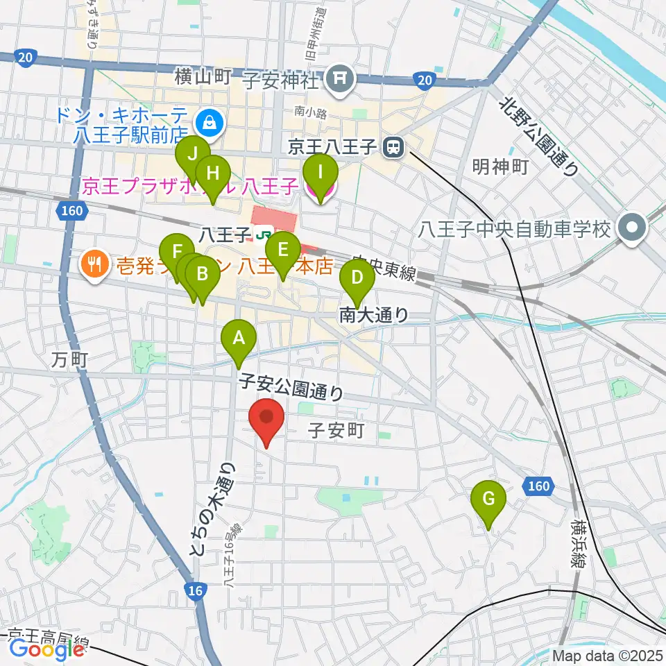 スタジオ・ムーピーズ周辺のホテル一覧地図