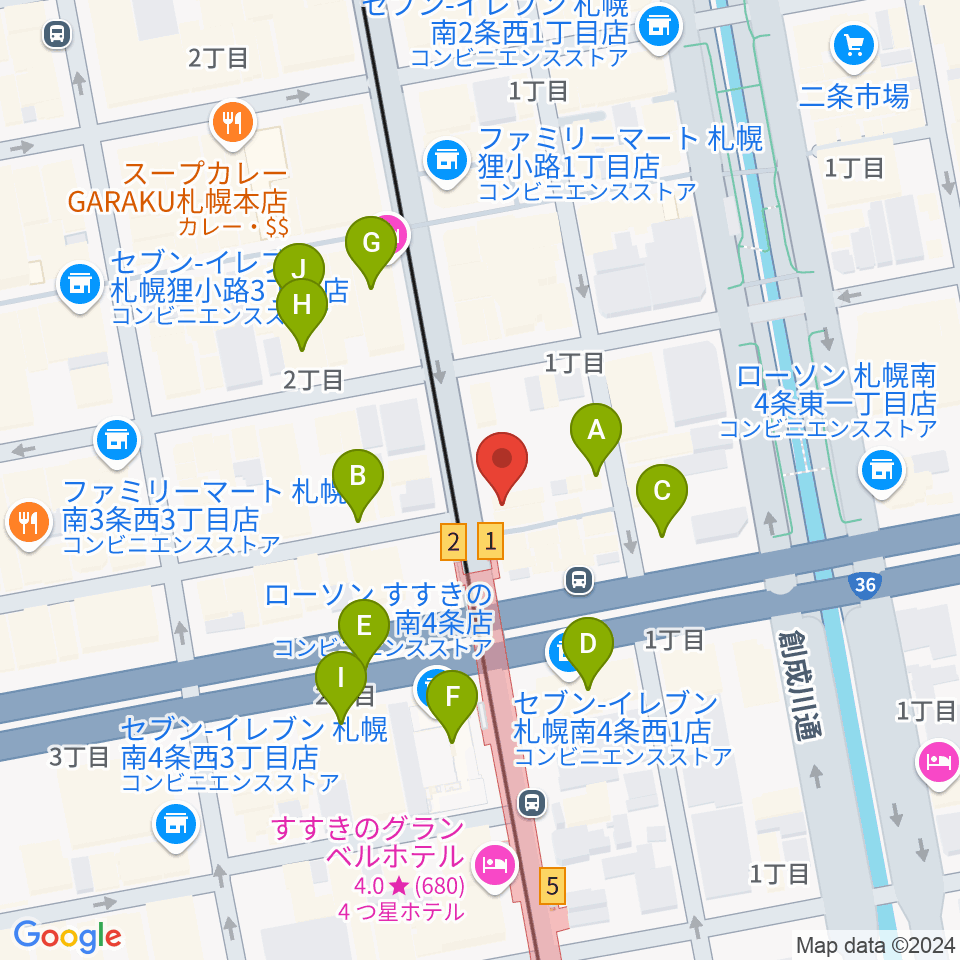 パワースレイブスタジオ周辺のホテル一覧地図