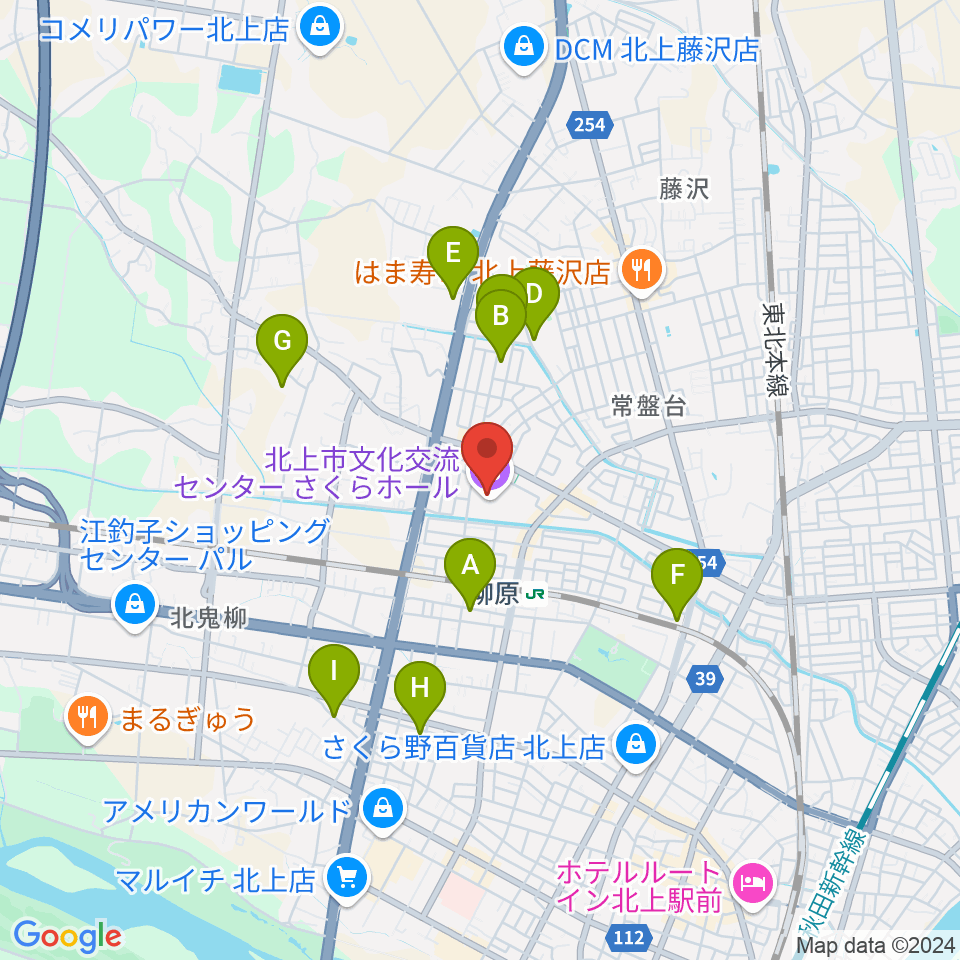 さくらホール アートファクトリー周辺のホテル一覧地図