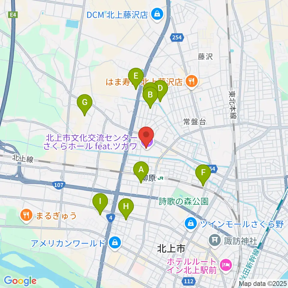 さくらホール アートファクトリー周辺のホテル一覧地図