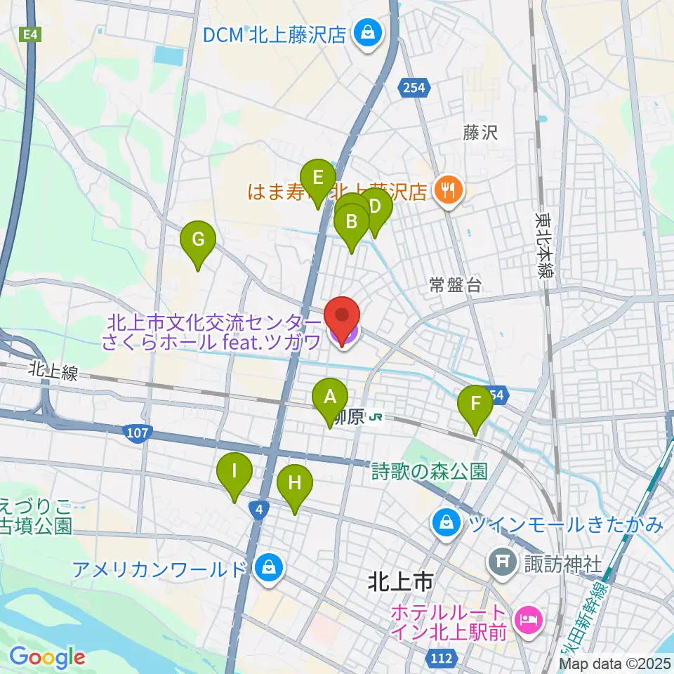 さくらホール アートファクトリー周辺のホテル一覧地図
