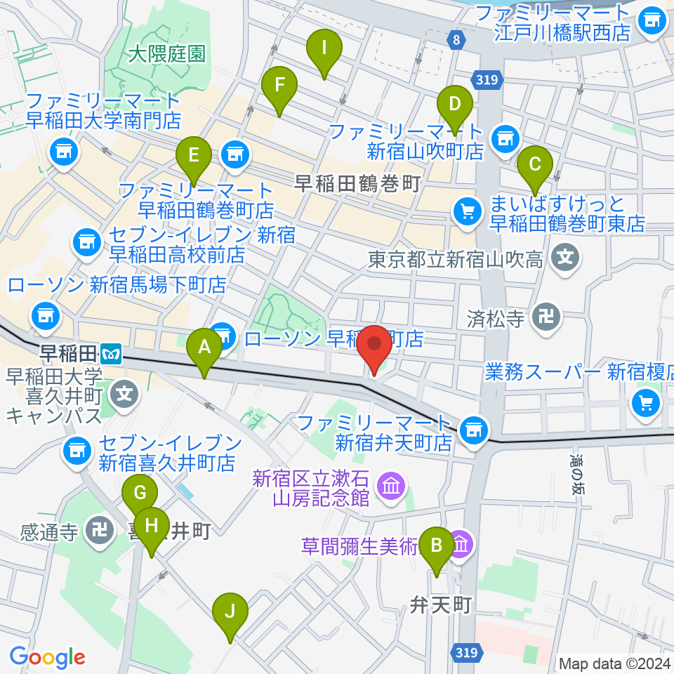 ヨシオ弦楽器周辺のホテル一覧地図