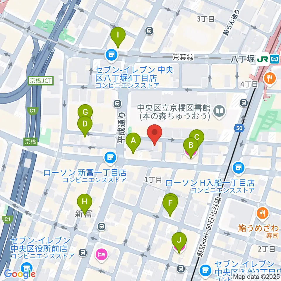 バイオリンアート周辺のホテル一覧地図