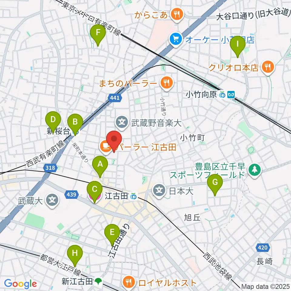北里楽器フェルマータ周辺のホテル一覧地図