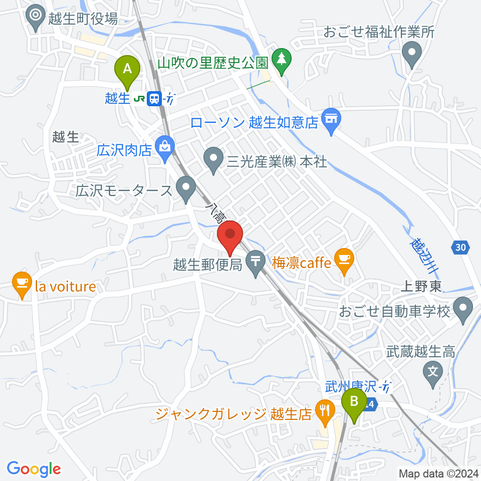 昭和楽器 埼玉ピアノ流通センター周辺のホテル一覧地図