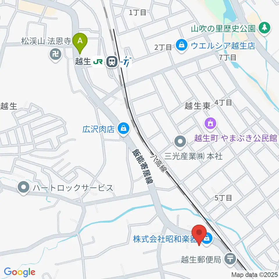 昭和楽器 埼玉ピアノ流通センター周辺のホテル一覧地図