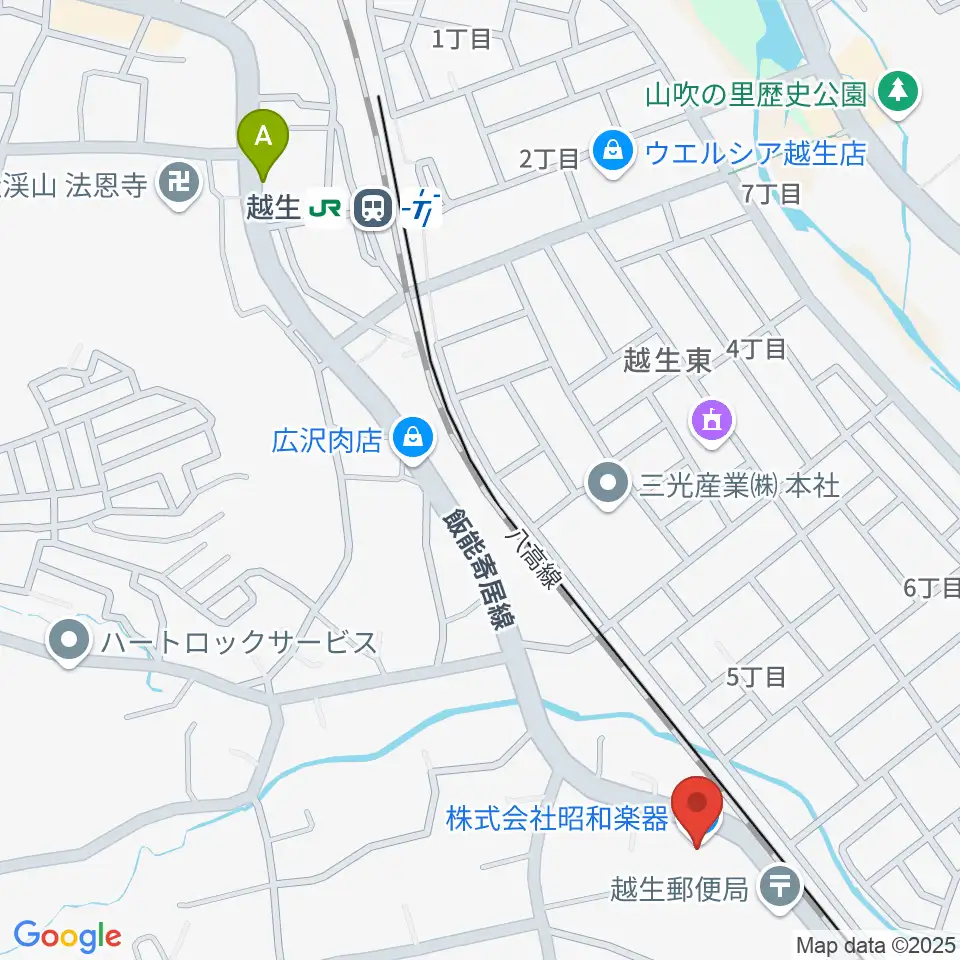 昭和楽器周辺のホテル一覧地図