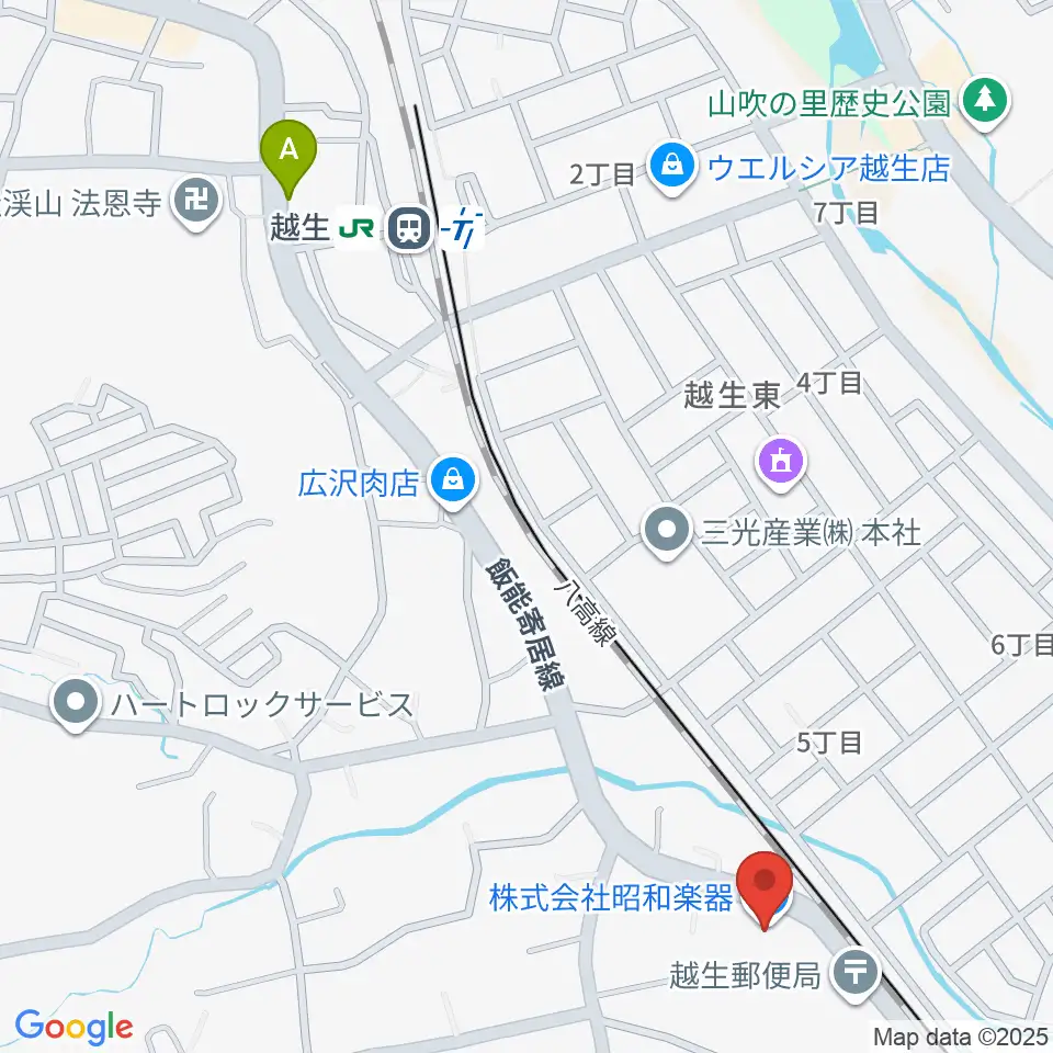 昭和楽器周辺のホテル一覧地図