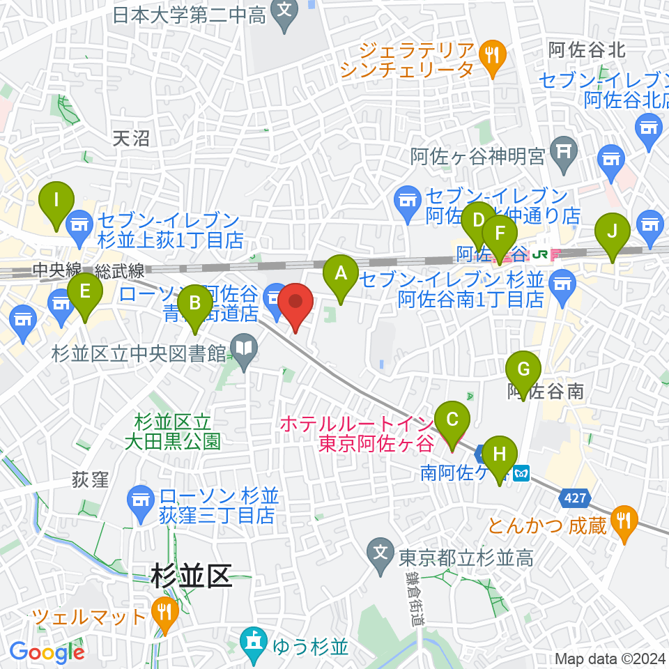 ボゴランマーケット周辺のホテル一覧地図