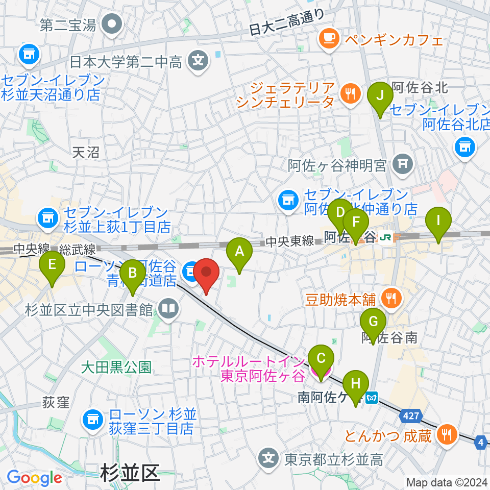 ボゴランマーケット周辺のホテル一覧地図