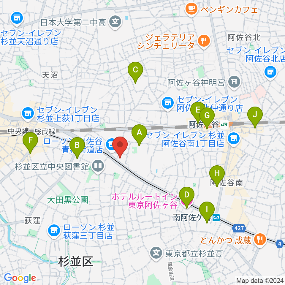 ボゴランマーケット周辺のホテル一覧地図