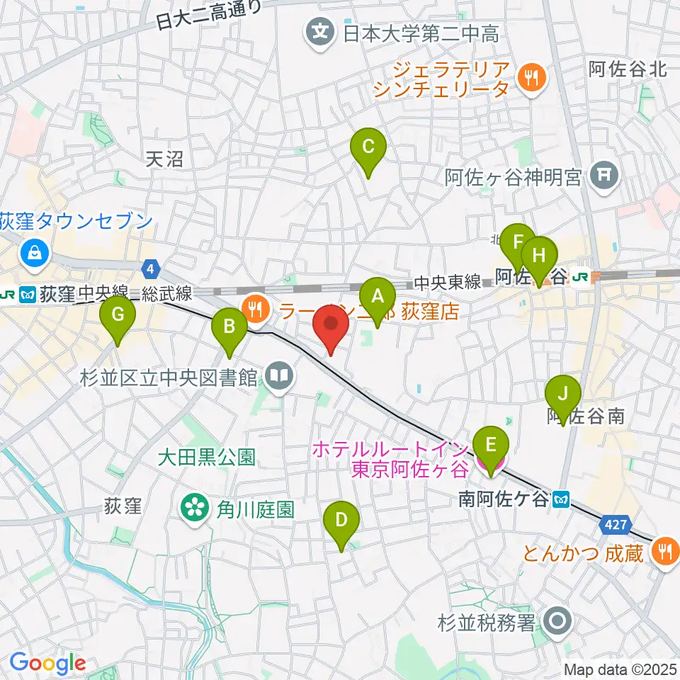 ボゴランマーケット周辺のホテル一覧地図