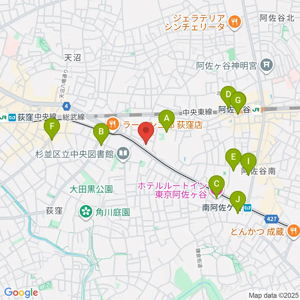 ボゴランマーケット周辺のホテル一覧地図
