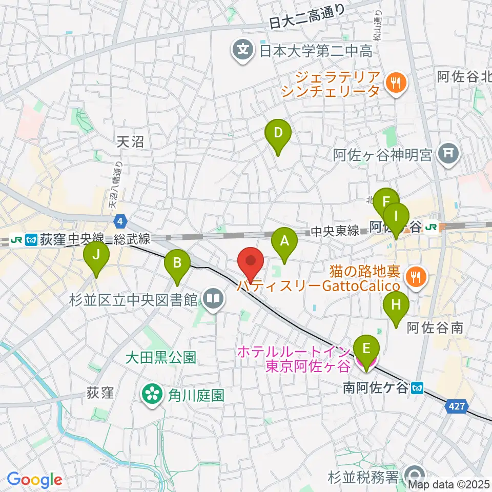 ボゴランマーケット周辺のホテル一覧地図