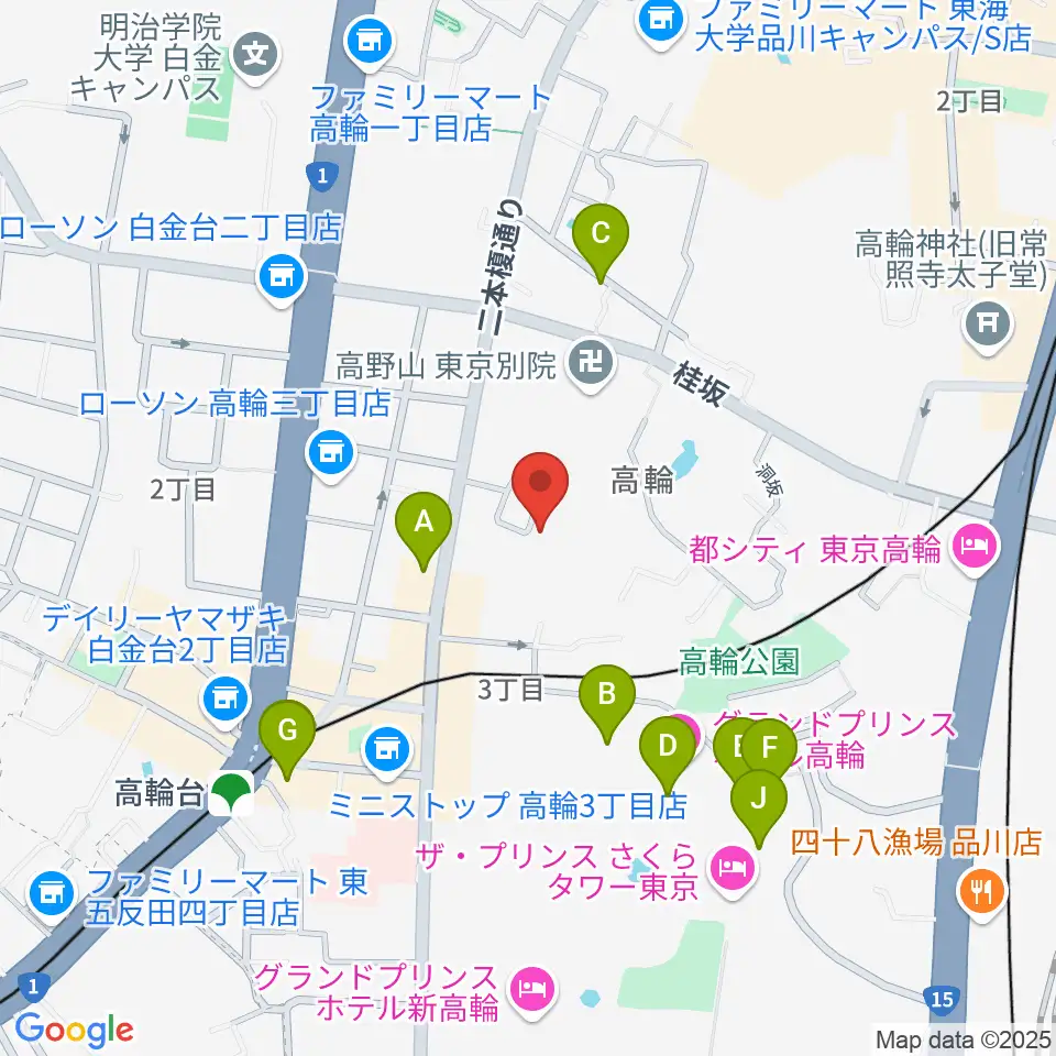 ピアノ防音ナイトーン周辺のホテル一覧地図