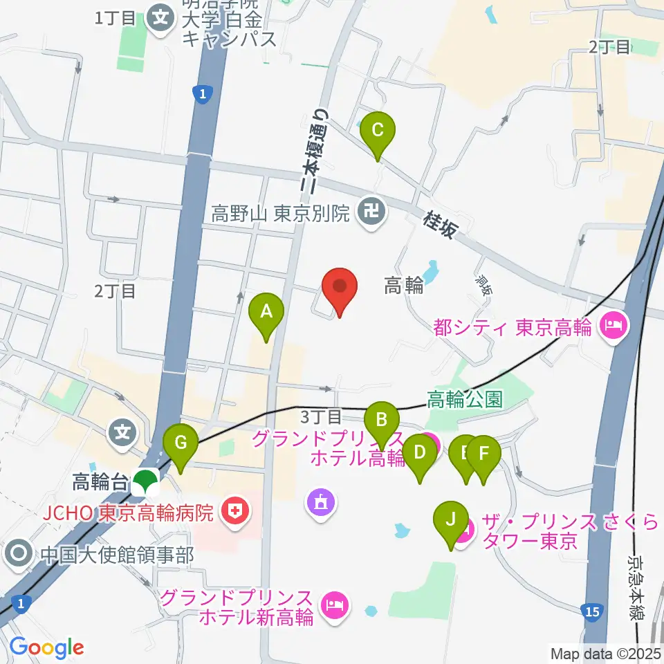 ピアノ防音ナイトーン周辺のホテル一覧地図