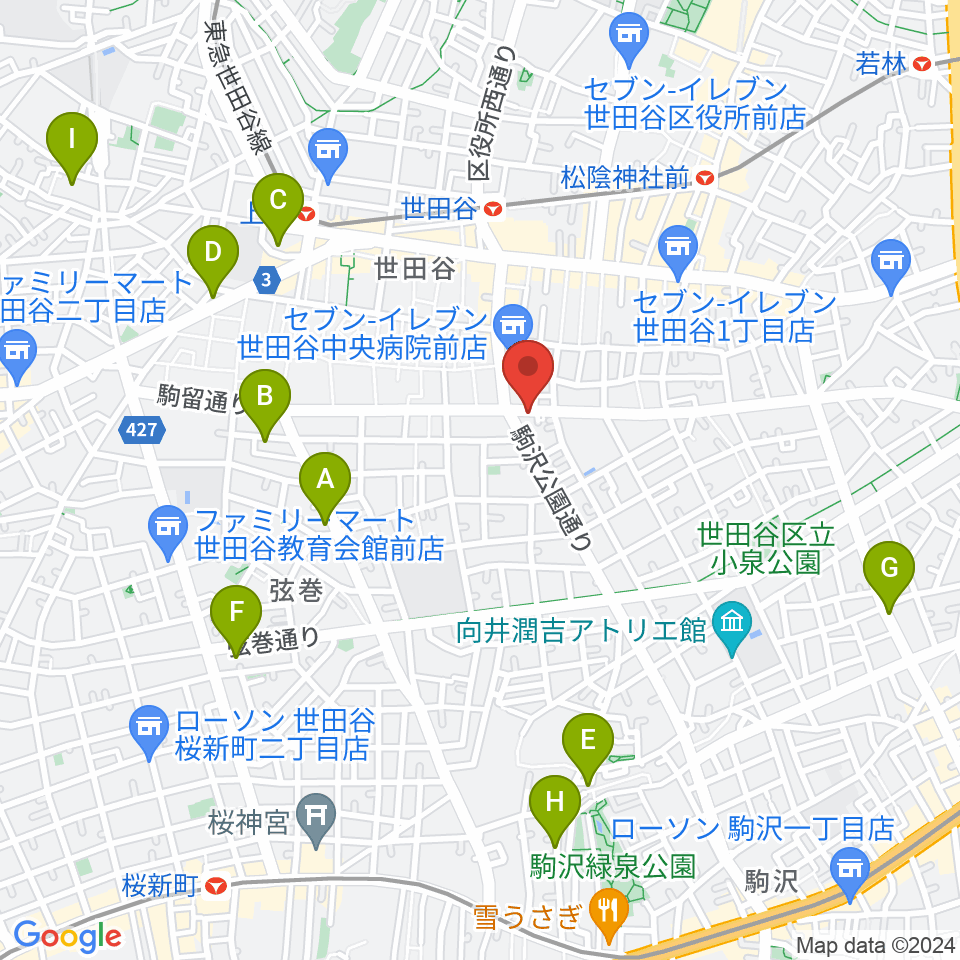 渡辺ピアノ調律事務所周辺のホテル一覧地図