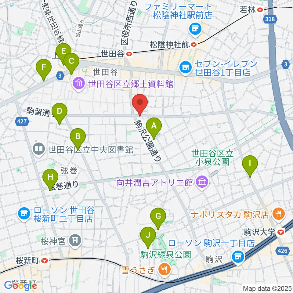 渡辺ピアノ調律事務所周辺のホテル一覧地図