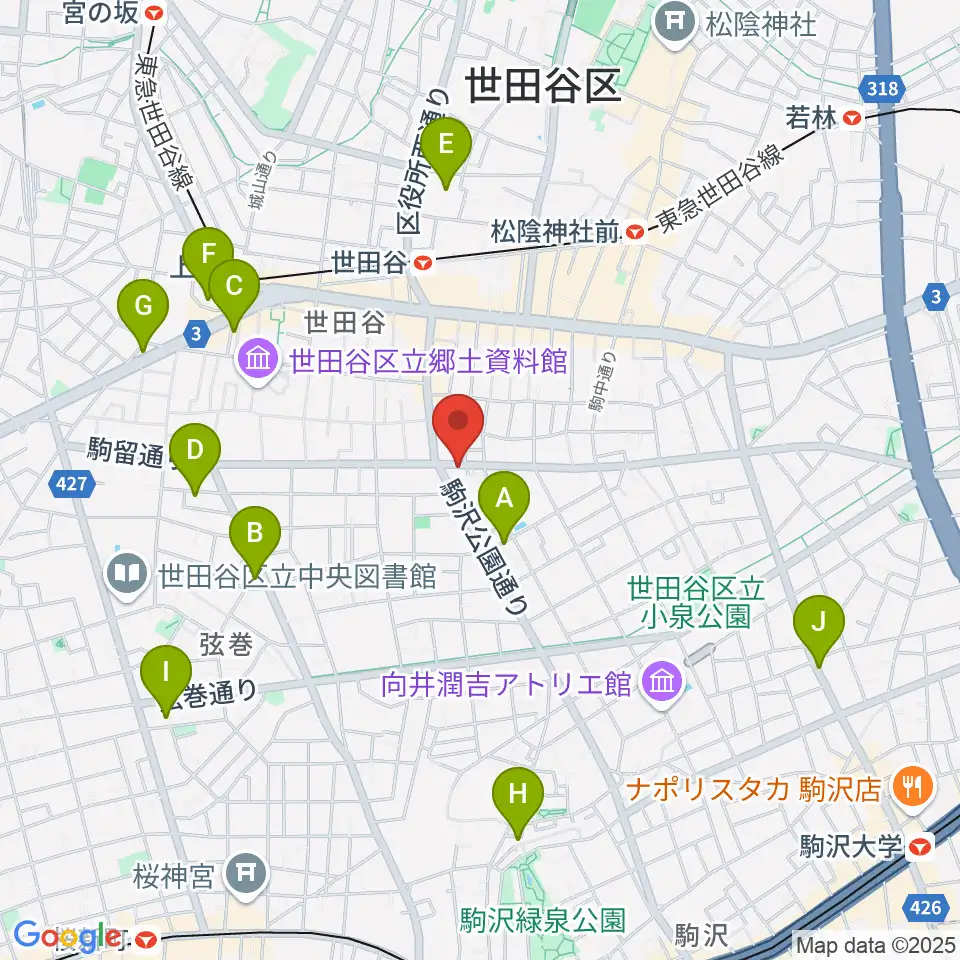 渡辺ピアノ調律事務所周辺のホテル一覧地図