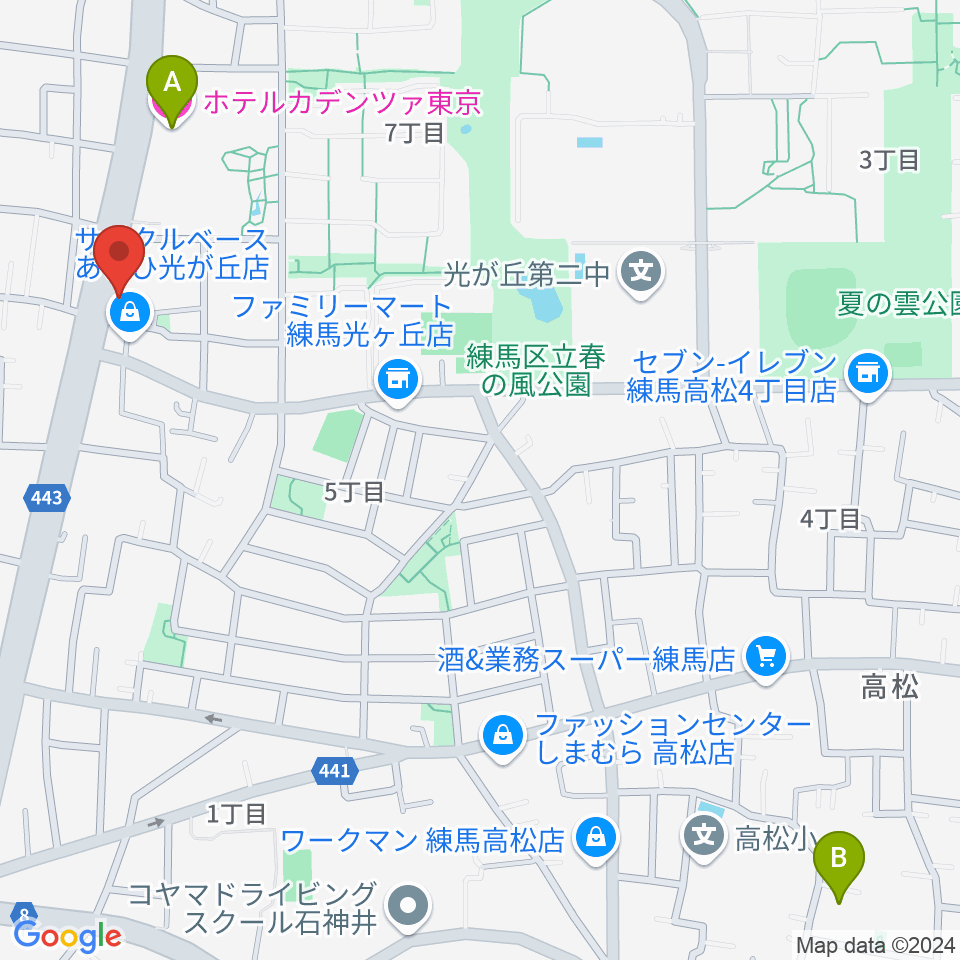 日本ピアノギャラリー新東京店周辺のホテル一覧地図