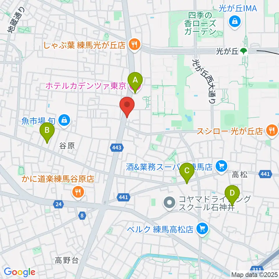 日本ピアノギャラリー東京店周辺のホテル一覧地図