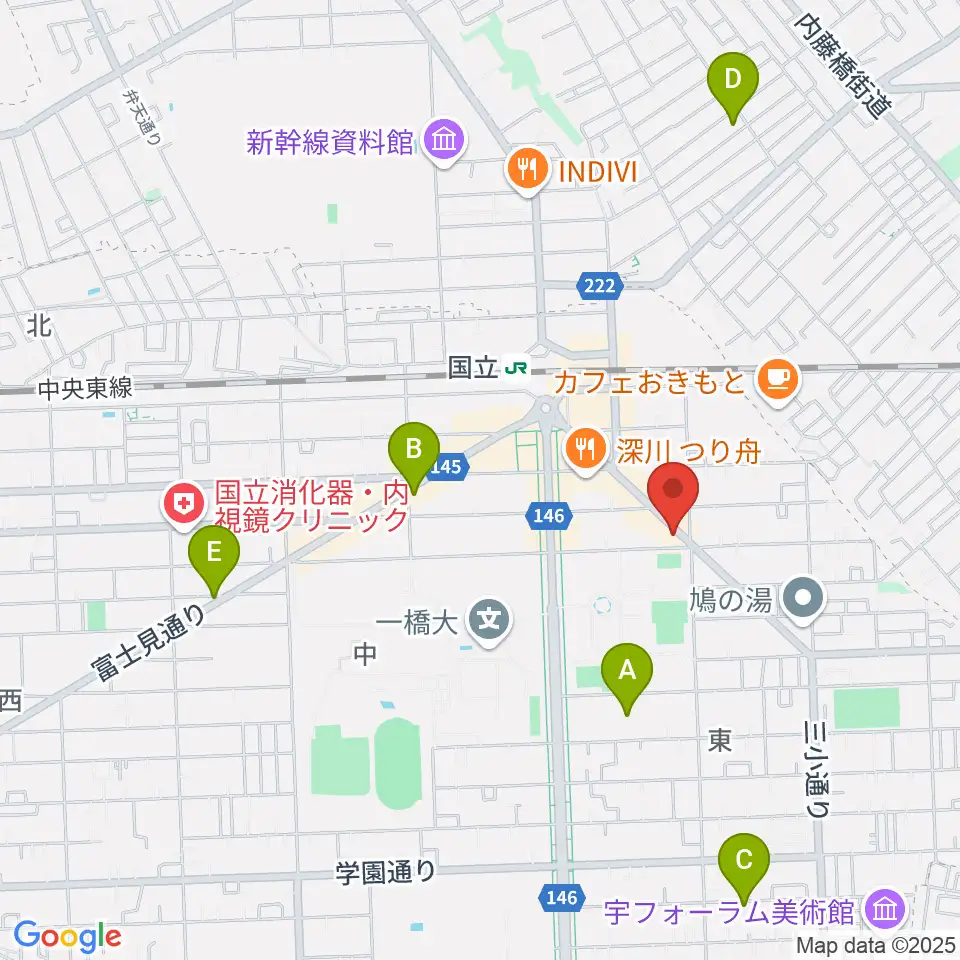 ムサシ楽器周辺のホテル一覧地図