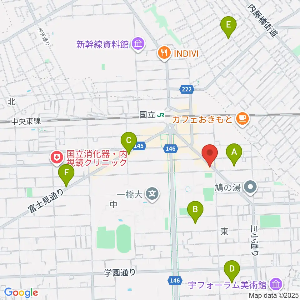 ムサシ楽器周辺のホテル一覧地図