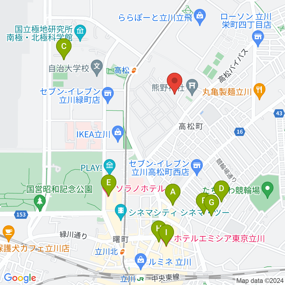 共立ラインサービス周辺のホテル一覧地図