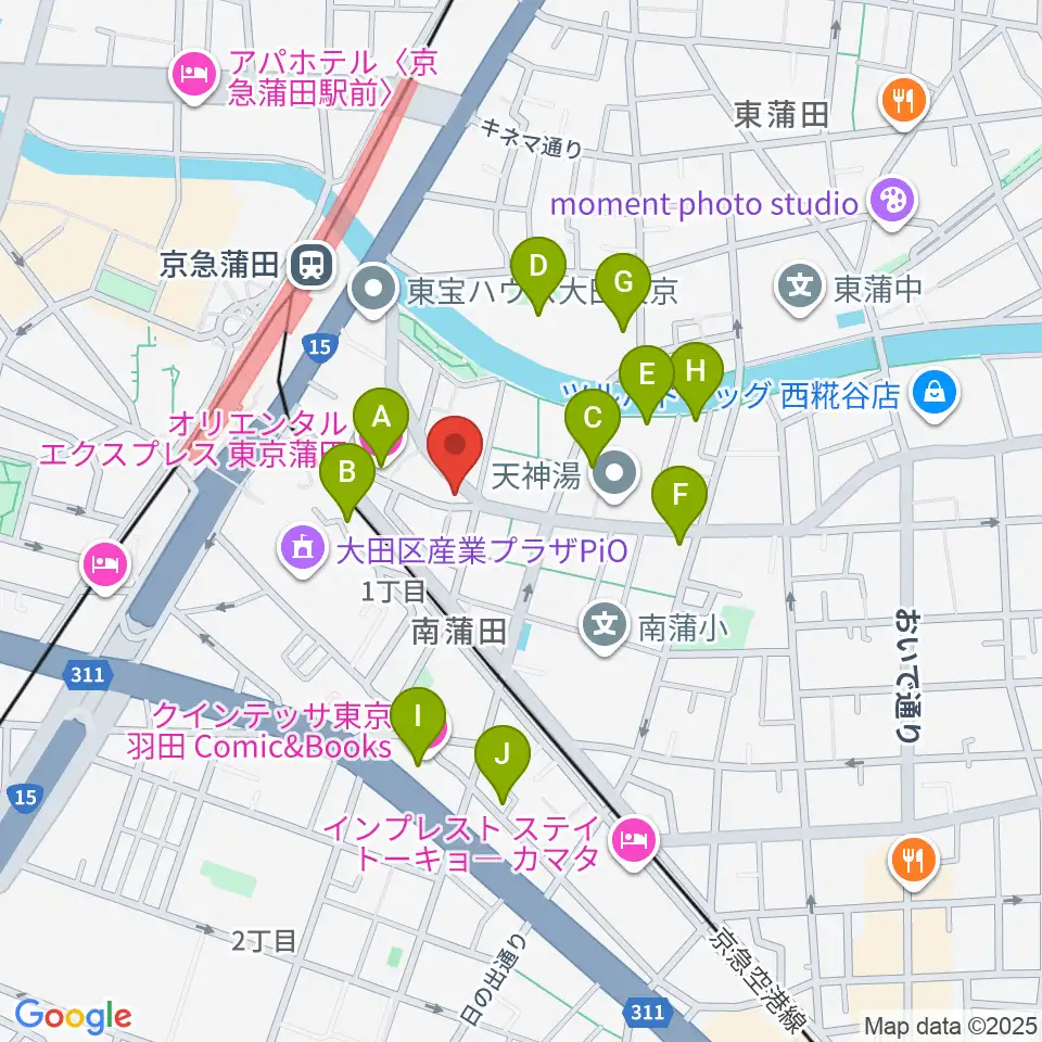 ジョイブラス周辺のホテル一覧地図