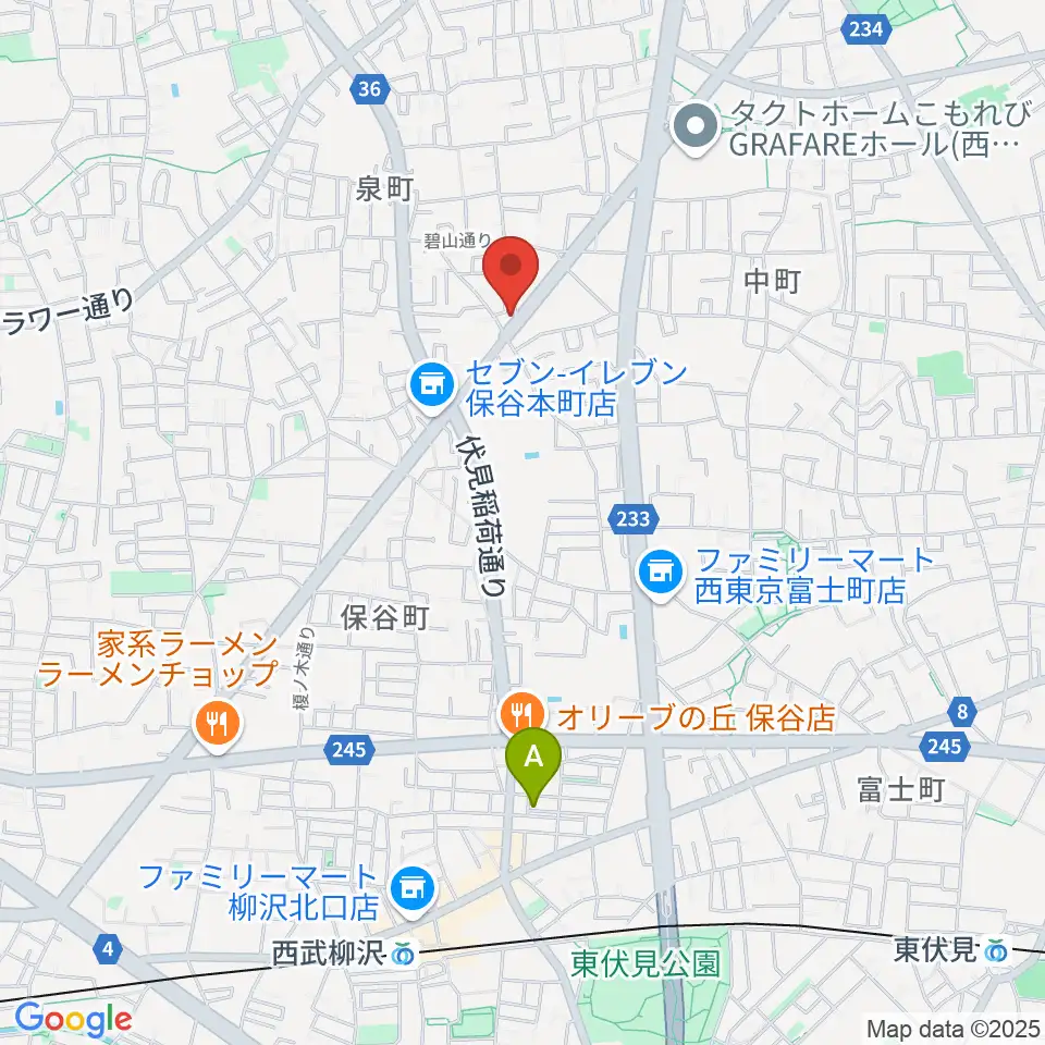 イダ・ギター工房周辺のホテル一覧地図