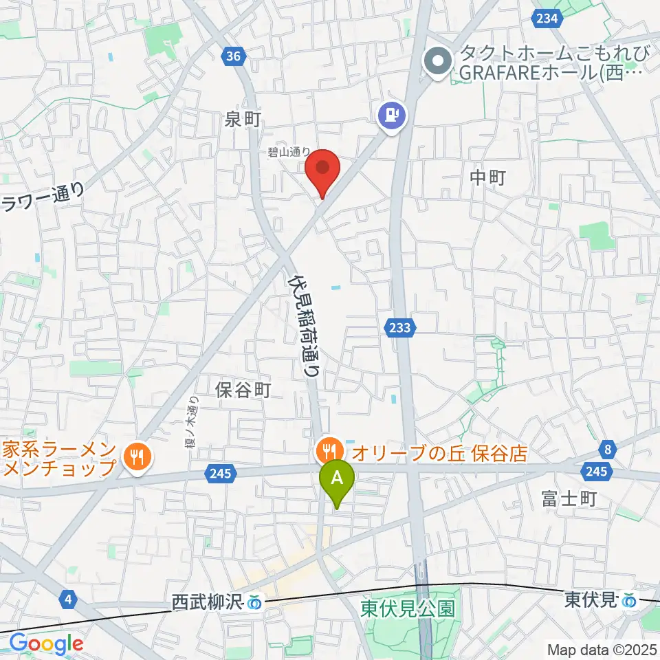 イダ・ギター工房周辺のホテル一覧地図